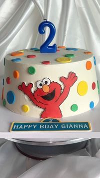 Elmo Cake ❤️🎁 . . . . . . . . . #elmocake #birthdaycake #sesamestreet #elmo #sesamestreetcake #2ndbirthdaycake #toddlercake #babycake #2ndbirthday #cakeideas #cake