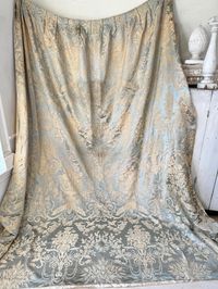 107x95 French Parisian Curtain Silk Damask Icy Blue SQUIRREL Pattern Country Cottage Elegant Wall Hanging Art Decor Shabby Home Interior - Etsy Canada