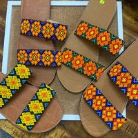 Handmade Huaraches, Beaded Huaraches, Huichol Huaraches - Etsy