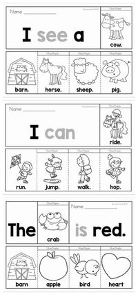 40 Pre-Primer Sight Word Fluency Flip Books (color and black and white). Includes a recording page for each booklet for extra sight word and writing practice. Great for beginning and struggling readers and ESL students.