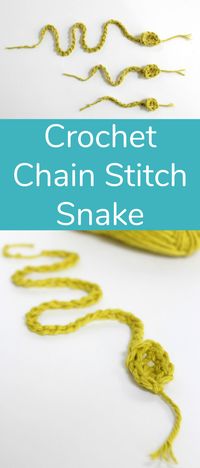 Crocheting a Chain Stitch Snake - Make and Takes