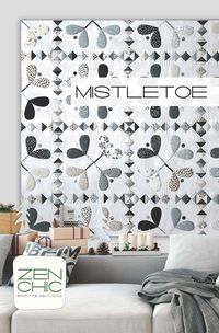 "A pattern by Brigitte Heitland finshes at 57\" x 57\". Level: Confident Beginner Modern quilt pattern making use of a Charm Pack. The used fabrics are FRAGILE by Zen Chic for Moda and the asymmetric look in black and white make for a stunning wall hanger quilt."