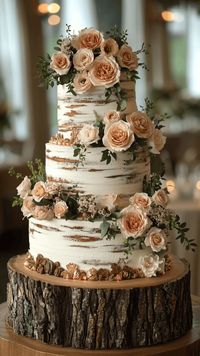 Rustic Wedding Cake Designs: 39 Elegant Ideas - cakevows.com