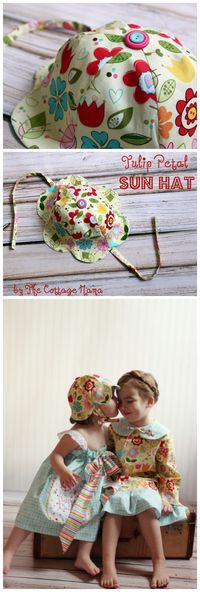 Tulip Petal Sun Hat Pattern and Tutorial - The Cottage Mama