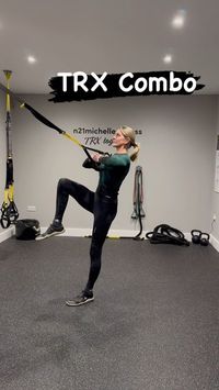 Michelle Baxter on Instagram: "It’s Monday - TRX Combo time 💪 and I have a challenge for your balance 😉 TRX Bicep Clutch with a knee lift💥 * Straps mid length * Face your anchor point * Feet hip width apart * Abdominals engaged * Shoulders pulled back and down Repeat the Combo x10 Any more coaching points comment below or DM. Join me for a workout? 💪 Links are in bio. Save for later 😉 TRX15MICHELLEB for 15% off anything in TRX website. Links in bio Enjoying my Vivos 👟 discount code VNET