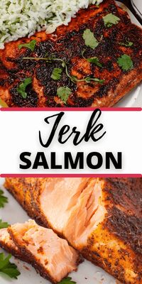 This Jerk Salmon has so much flavor. It is spicy, sweet, salty and a little bit smoky. This recipe is ideal for the oven, air fryer or grill. The jerk rub locks in all the moisture into the fish making an amazing meal.