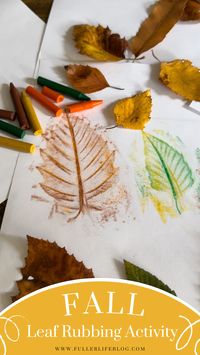 This leaf rubbing activity is the perfect craft to welcome the fall season with your kids!