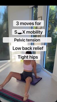 Three amazing moves for  👉 better S🕳️X mobility  👉 low back relief  👉 pelvic floor tension 👉 tight hips  Do these “dropped in.” Feel. Breathe. Experience. Don’t embody rushing as your currency of motion. Steady.   🙏You deserve that level of attention.   1. Blanket slides. Sit tall. Do your range. Don’t try to fit a mold.   2. Legs in and out. Find your full range. Go slow. Feel. Experience. Don’t rush.  3. Rise up. Gently shift forward and back.   X 10 with all.  👉If it’s too much strain - th...