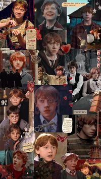 Not my best one ever, but it’s ok #ronaldweasley #harrypotter#aesthetic #moodboard #collage #orange#weasly