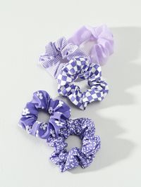 Purple Casual   Polyester Floral,Plaid Scrunchies Embellished   Women Accessories