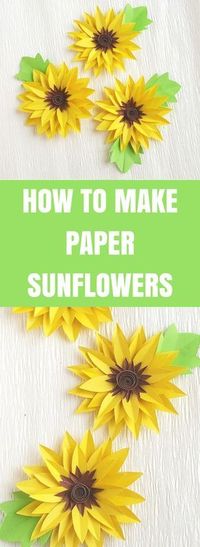 How to Make Paper Sunflowers | Easy Paper Craft #sunflowers #papercraft #paperflowers #craft