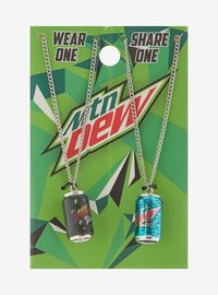 Mountain Dew Soda Can Best Friend Necklace Set | Hot Topic