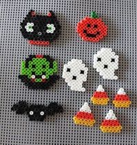 Spooky Hama Bead ghost/pumpkin made how you would like, please send me a message if you would like any alterations