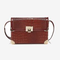 Mock crocodile boxy shoulder bag, £39.50, M&S