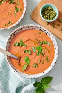 This quick and easy gazpacho recipe is as refreshing as a summer breeze. When it's hot outside and you want something light, flavorful, and incredibly easy to make, this chilled tomato-based soup is perfect.