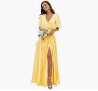 Pale yellow bridesmaids dress $53-72