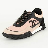 eBay #Sponsored NIB CHANEL FW2018 Pink And Black Nylon Lace Up Sneakers Shoes Size 4/35