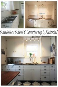 Stainless Steel Countertop tutorial #DIY