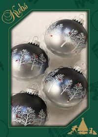 PRICES MAY VARY. TRULY THE BEST: We create the highest quality handcrafted Christmas tree ornaments in classical baubles with silvered or aluminized glass and colorful style. Each of these sets features 4 pieces at 2 and 5/8" large (67mm). Our ornaments are sure to be a holiday favorite and capture the wonder of Christmas. DESIGNER SELECTION SET: We carefully create colors to accentuate the style of your small and large Christmas decor and give a good classic timeless feeling of elegance. We cre