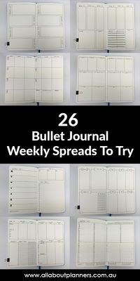 bullet journal weekly spreads inspiration minimalist layout horizontal vertical checklist scheduling habit school blog