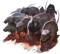 Mind flayers create cranium rats by bombarding rats with psionic energy. If enough cranium rats come together to form a swarm, they merge their minds into a single intelligence with the accumulated memories of all the swarm’s constituents. The rats become smarter as a result, and retain their heightened intelligence for as long as the swarm persists.