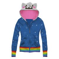 JE LE VEEEEEUUUUX ! :D Nyan Cat Juniors Zip-Up Hooded Sweatshirt