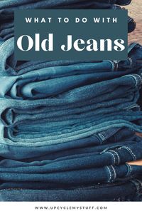 So many projects for your old jeans.  Turn ill fitting and ripped blue jeans into gifts, home decor, jewelry, and even kids toys and storage.  Step by step upcycling tutorials to help you waste less, save money and make more fabulously crafty things! #oldjeans #upcycling