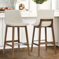 The classic South Bar Stool is inspired by the ever-popular Armless chair and Side Chair, bringing the same level of elegance to the modern home. Offering the best of sophisticated design, the stool is generously upholstered for a natural and relaxed hold. The curved deep seat, and integrated rubberwood frame with a natural finish and a stainless steel footrest which provided function in a stylish approach. Its modern appeal allows it to be luxuriously at home in all kitchen and dining spaces. M