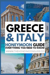 Experience two enchanting destinations with our Greece and Italy honeymoon itinerary guide! Make your Italy and Greece honeymoon unforgettable by exploring the wonders of both countries. Torn between a Santorini honeymoon + an Amalfi Coast honeymoon? Our guide highlights the best of each - Athens vs Rome, Tuscany vs Mykonos. Visit top spots like Florence, Paros, Venice, Mykonos, Puglia, and Crete for your Italian honeymoon and Greek Islands honeymoon. Read now or pin for later! ✈️🤍🇮🇹 🇬🇷