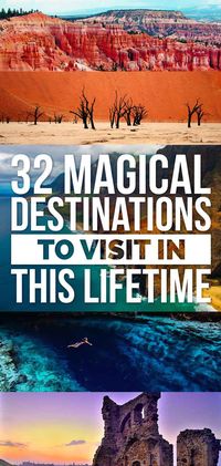 32 Magical Destinations To Visit In This Lifetime (scheduled via http://www.tailwindapp.com?utm_source=pinterest&utm_medium=twpin&utm_content=post117193163&utm_campaign=scheduler_attribution)