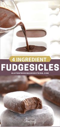 This fudgesicles recipe is made with just 4 healthy ingredients, and couldn’t be easier. Put the ice cream truck to shame this summer! #frozendesserts #glutenfreedesserts #healthyfudgesicles #chocolatedesserts