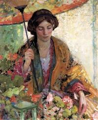 Richard E. Miller "Woman with a Parasol", no date