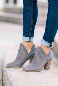 Grey booties