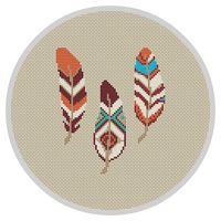 Feather Cross Stitch Pattern Wall Decor Feather Decor par Xrestyk