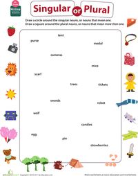 Worksheets: Get into Grammar: Singular or Plural Nouns?