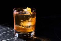 Anthony Auger of Benne on Eagle, Asheville, North Carolina, ups the fruity, spicy notes of the Vieux Carre with banana liqueur and cardamom.