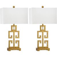 Greek Key Table Lamp (set Of 2) - Antique Gold - Safavieh : Target