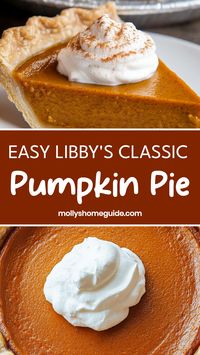 Indulge in the perfect dessert for the holiday season with Libby's Classic Pumpkin Pie. This iconic recipe has been a favorite for generations, featuring a rich and creamy filling spiced with cinnamon, cloves, and nutmeg, all baked to perfection in a flaky pie crust. Whether you're hosting a family gathering or simply craving a taste of nostalgia, this pumpkin pie is sure to delight your taste buds.