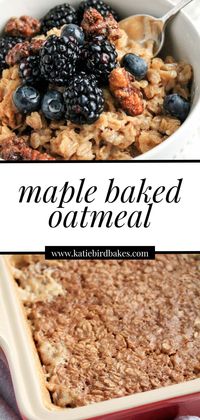 An easy baked oatmeal recipe with all the flavor you love from the instant packets. Bake one pan on Sunday and have breakfast ready all week!