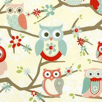 Adornit presents Perched Owl T-00336A with tossed owls and branches in shades of coral and aqua on a cream background. 43/45 " 100% Cotton Machine washable Tumble dry low Not intended for use in children's sleepwear. $10.50/yard http://www.feedmillfabricandquilting.com/shop/Fabric/Just-Arrived/Nested-Owl-Coral-Collection/p/Perched-Owl-T00336A-x2936774.htm