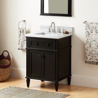 24" Elmdale Vanity with Rectangular Undermount Sink - Charcoal Black,