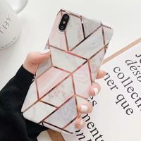 Geometric Gold Marble Case For iPhone XR Vintage Phone Cases – LABONNI