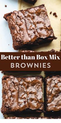 Better Than Box Mix Brownie Recipe - I Heart Eating