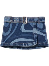 PUCCI Minifalda denim con estampado Marmo - Farfetch