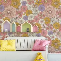 Retro Groovy Flower Wallpaper – Timberlea Interiors