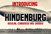 Hindenburg is an awesome retro display font. Great for a variety of vintage-inspired projects!