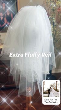 A perfectly majestic, voluminous cathedral veil adds height and drama in a billowing waterfall of bridal tulle perfection.

For the bride who is understated but definitely not under styled.