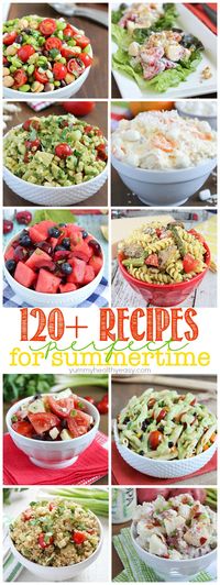 Get ready for those summer BBQ's and get togethers with this list of more than 120 recipes for summer!