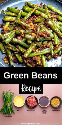 Chinese Green Beans and Ground Beef Stir Fry