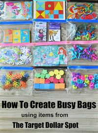 Lexie Loo, Lily, Liam & Dylan Too: How To Create Busy Bags using items from The Target Dollar Spot